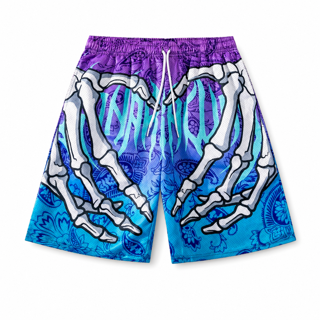 Calções de homem estampado 3d mesh respirável secagem rápida_voghion.com