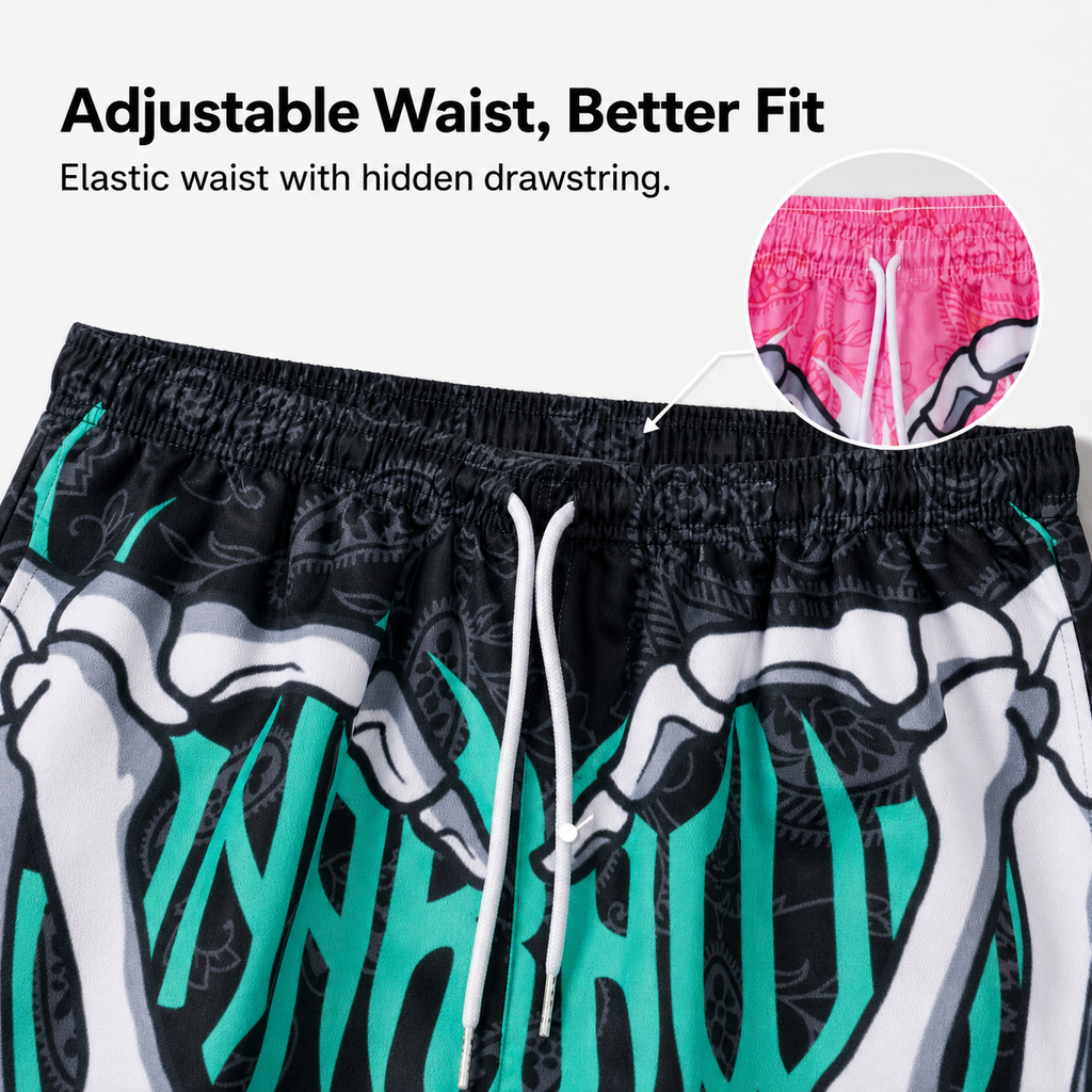 Calções de homem estampado 3d mesh respirável secagem rápida_voghion.com