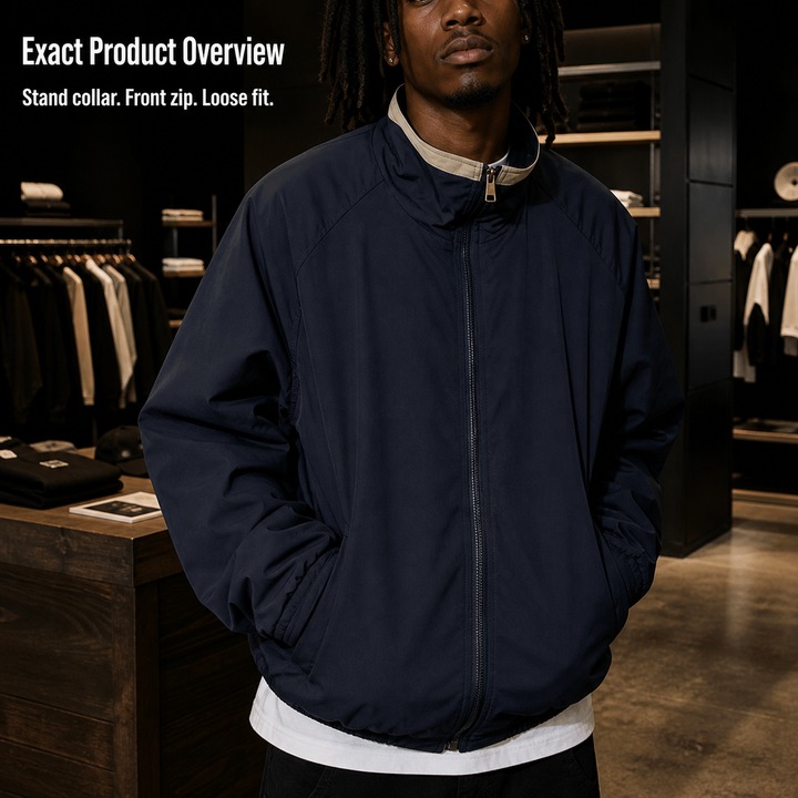 Stand Collar Puffer Jacket – Men's Heavyweight Vintage-Inspired Workwear Coat, Streetwear Ins Aesthetic With Quilted Lining & Utility Pockets​_viptrois.com