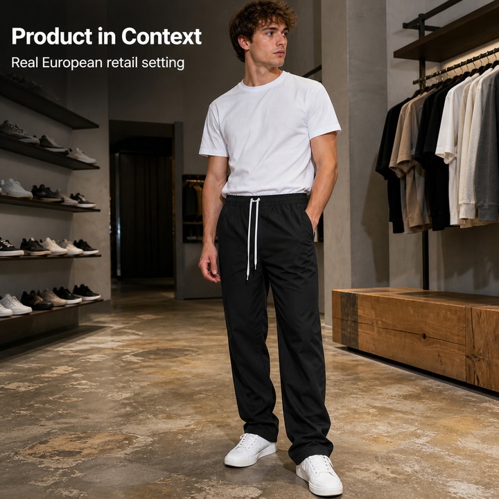 Men's Clothing Men's High Street Casual Loose Straight Leg Trousers Breathable Light Luxury Business Commuter Style_viptrois.com