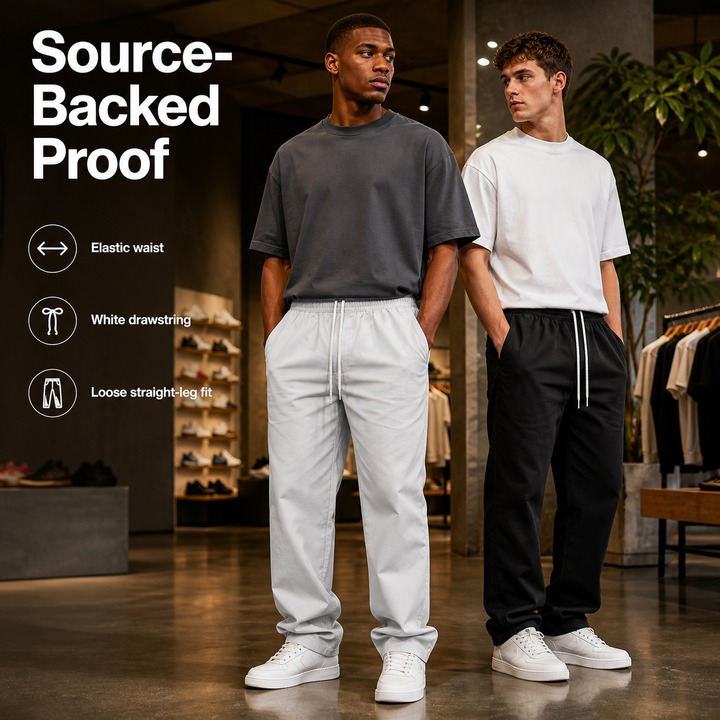 Men's Clothing Men's High Street Casual Loose Straight Leg Trousers Breathable Light Luxury Business Commuter Style_viptrois.com
