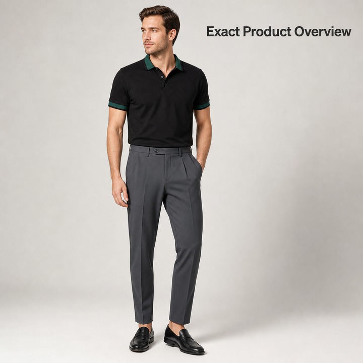 Men's Casual Elastic Suit Pants Thin Spring Autumn Summer Nine Point Trousers Mid Waist Zipper Fly Kpop Style Black Chinos_viptrois.com