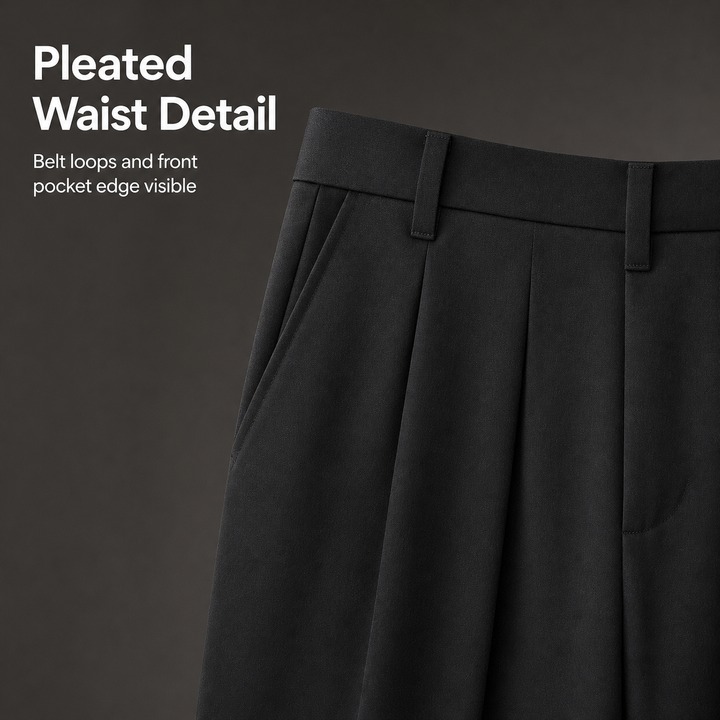 Men's Casual Elastic Suit Pants Thin Spring Autumn Summer Nine Point Trousers Mid Waist Zipper Fly Kpop Style Black Chinos_viptrois.com