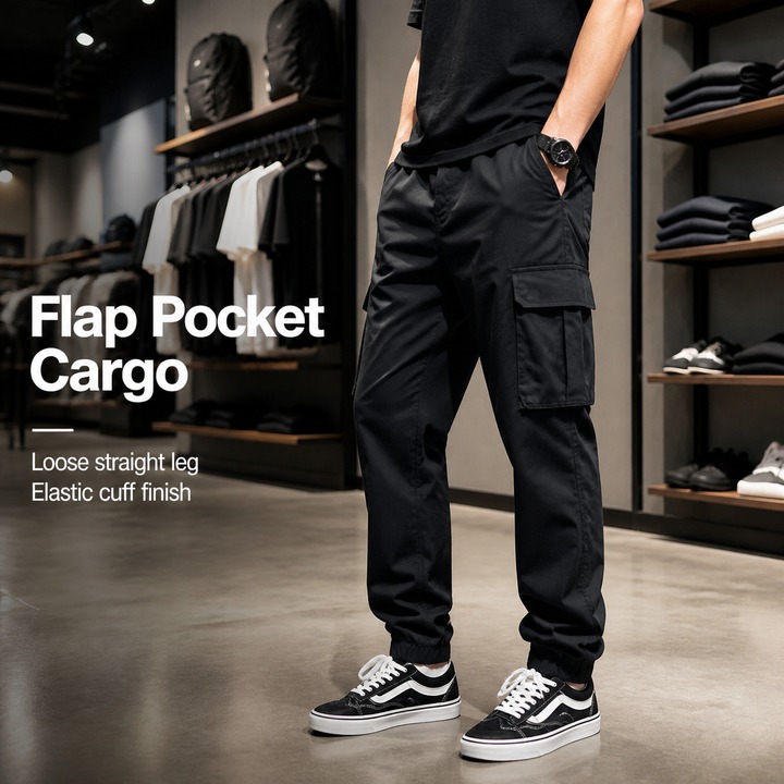 Men's Clothing Men's Loose Casual Workwear Trousers Spring Style Drawstring Multi Pocket Straight Fit For Formal & Casual_viptrois.com