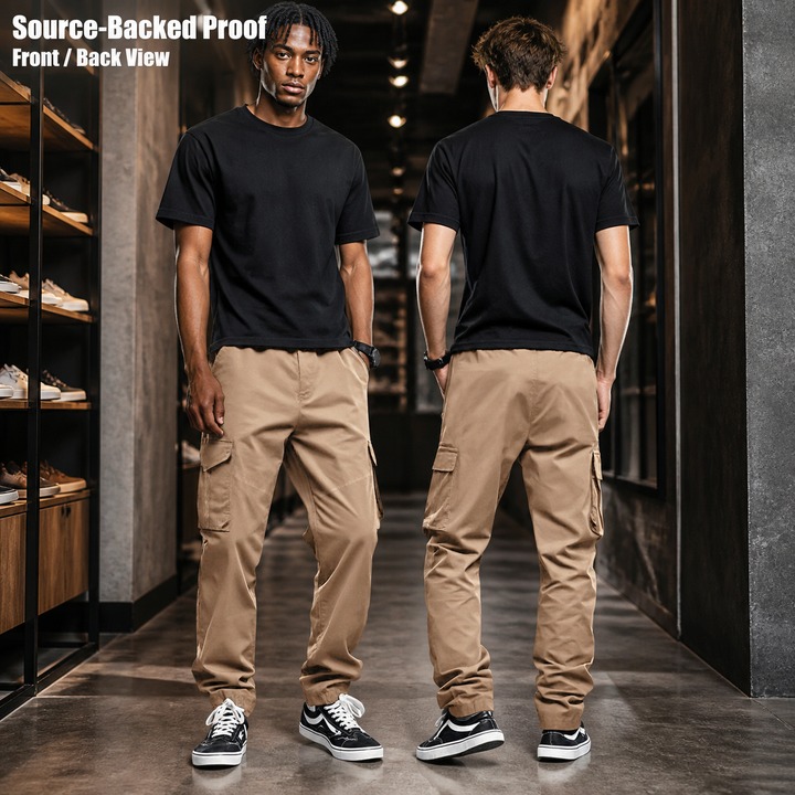 Men's Clothing Men's Loose Casual Workwear Trousers Spring Style Drawstring Multi Pocket Straight Fit For Formal & Casual_viptrois.com