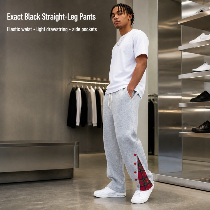 Men's Clothing Plus Size Men's Straight Leg Pants Long Casual Sports Jogging Sweatpants Button Up Basketball Style Autumn Winter_viptrois.com