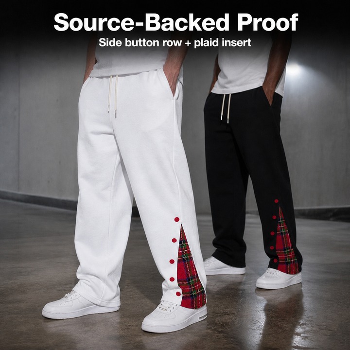 Men's Clothing Plus Size Men's Straight Leg Pants Long Casual Sports Jogging Sweatpants Button Up Basketball Style Autumn Winter_viptrois.com