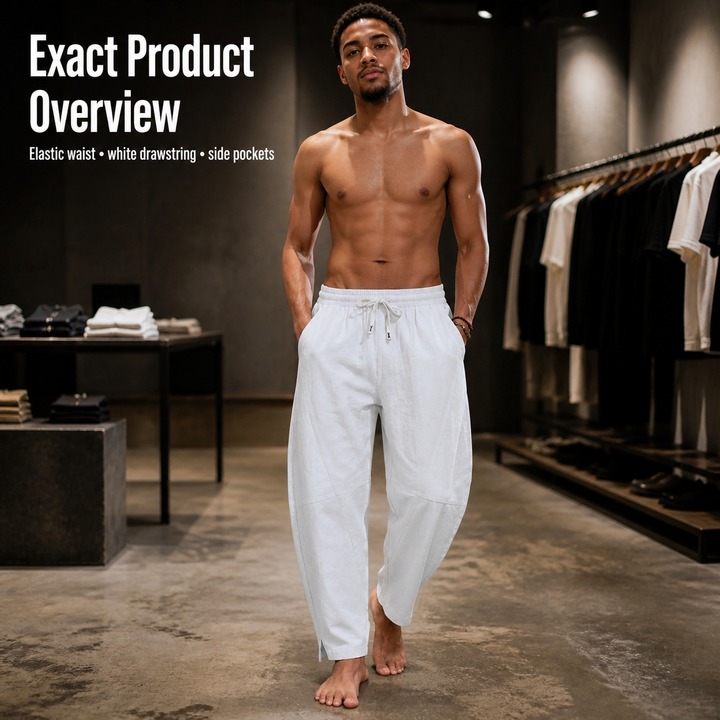 Summer Linen Cotton Harem Pants US Sized Loose Fit Plus Size Curved Cut Slim Fit Commuter Patchwork Long Pants_viptrois.com