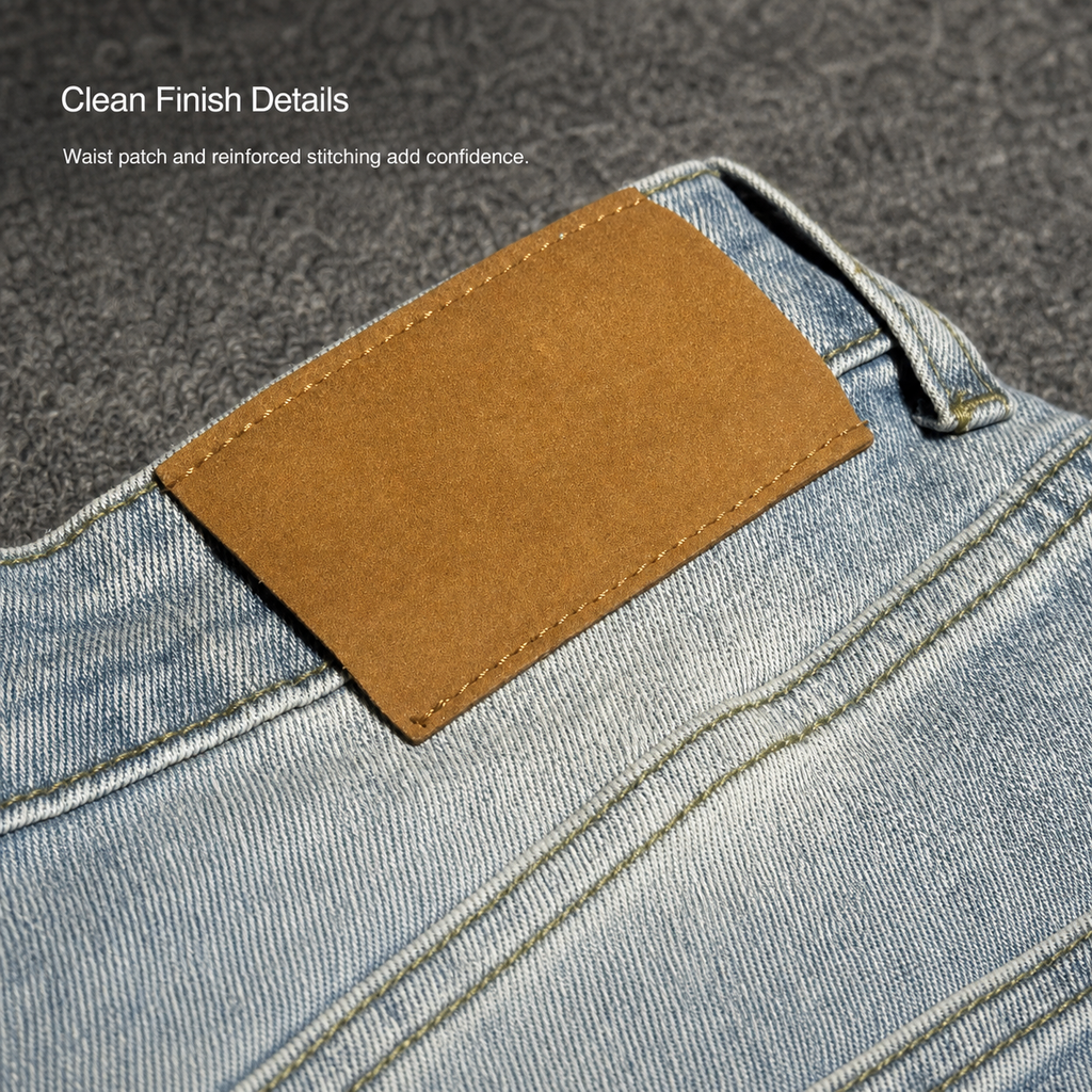 Men's Distressed Flared Jeans With Vintage Lightning Wash Effect_voghion.com