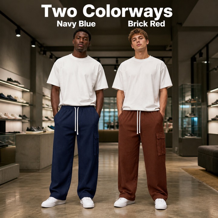 Men's Clothing Men's Heavyweight Corduroy Pants Loose Fit Retro Casual Workwear Wide Leg Trousers For Autumn Versatile Bottoms_viptrois.com
