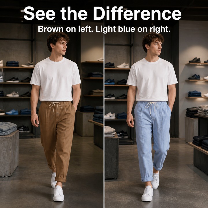Men's Linen Casual Trousers Summer Loose Straight Leg Wide Leg Naples Gurkha Pants_viptrois.com