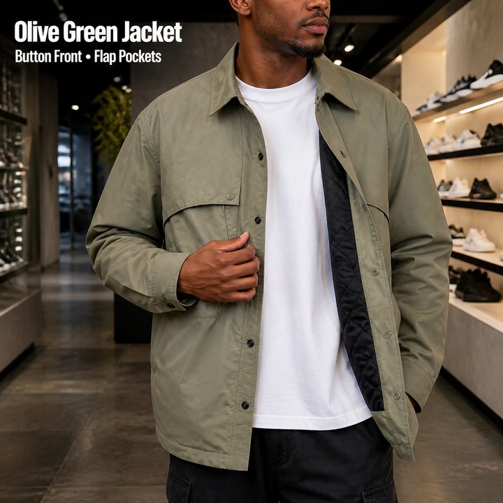 ​​Men's Deconstructed Oversized Workwear Jacket, Thickened Quilted Lining With Stand Collar, Streetwear-Inspired Relaxed Fit Coat For Fall & Winter​​_viptrois.com