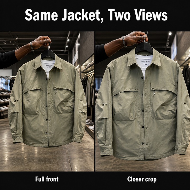 ​​Men's Deconstructed Oversized Workwear Jacket, Thickened Quilted Lining With Stand Collar, Streetwear-Inspired Relaxed Fit Coat For Fall & Winter​​_viptrois.com