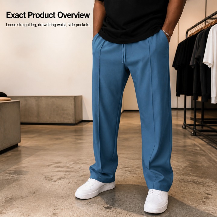 Men's Casual Loose Straight Leg Sporty Pants Autumn Winter Oversized Toothpick Striped Long Trousers_viptrois.com