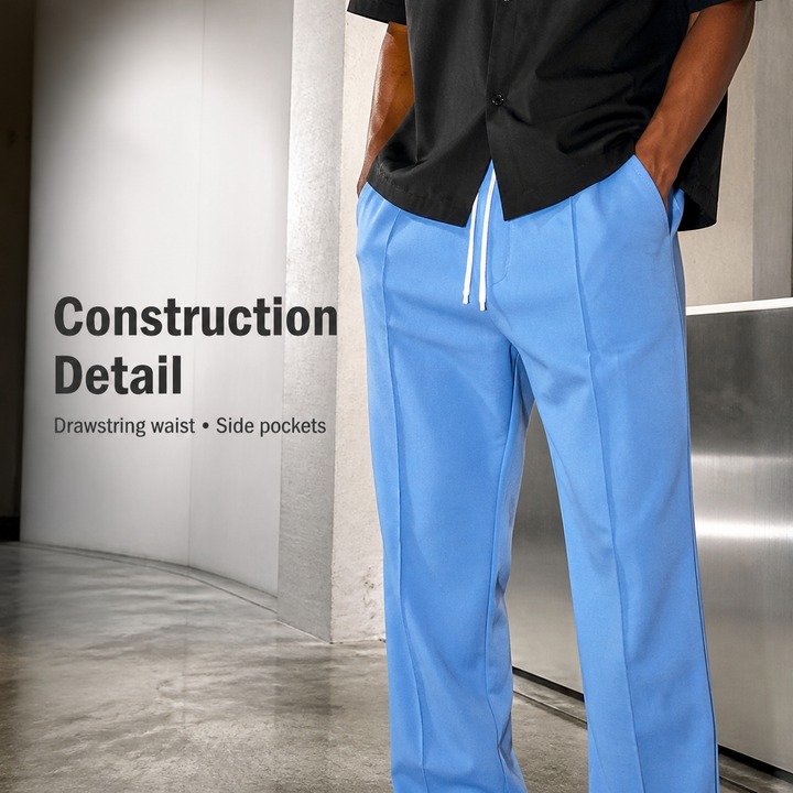 Men's Casual Loose Straight Leg Sporty Pants Autumn Winter Oversized Toothpick Striped Long Trousers_viptrois.com