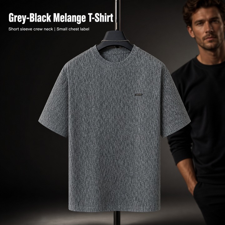 Premium Men's Short Sleeve T-Shirt High Elasticity Breathable Versatile New Arrival 2024 with Small Label Design High End_viptrois.com