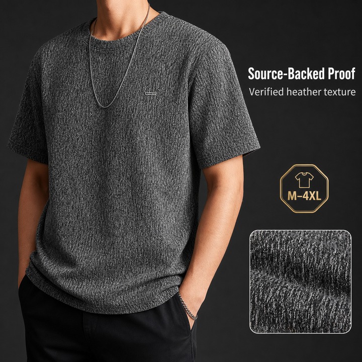 Premium Men's Short Sleeve T-Shirt High Elasticity Breathable Versatile New Arrival 2024 with Small Label Design High End_viptrois.com
