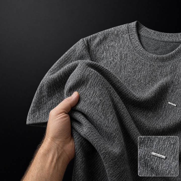 Premium Men's Short Sleeve T-Shirt High Elasticity Breathable Versatile New Arrival 2024 with Small Label Design High End_viptrois.com