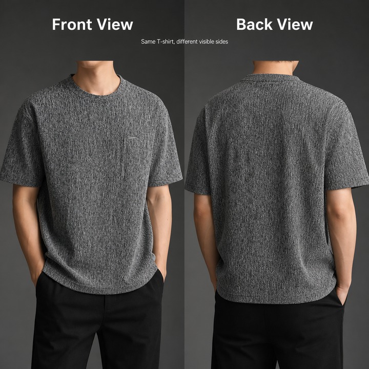 Premium Men's Short Sleeve T-Shirt High Elasticity Breathable Versatile New Arrival 2024 with Small Label Design High End_viptrois.com