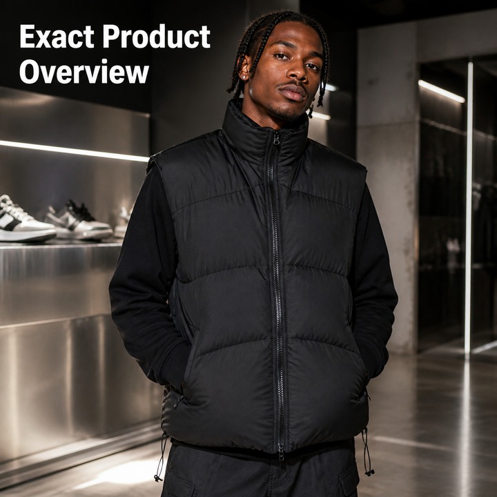 Men's Winter Padded Vest With Dual Zippers, Korean Streetwear Style Quilted Sleeveless Jacket, Thickened Stand Collar Casual Waistcoat For Layering​_viptrois.com