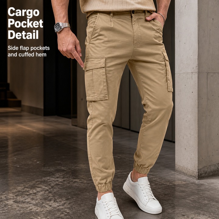 Men's Clothing Men's Casual Sports Trousers Style Daily Cuffed All Match Fashionable Summer Overalls For Formal & Casual_viptrois.com