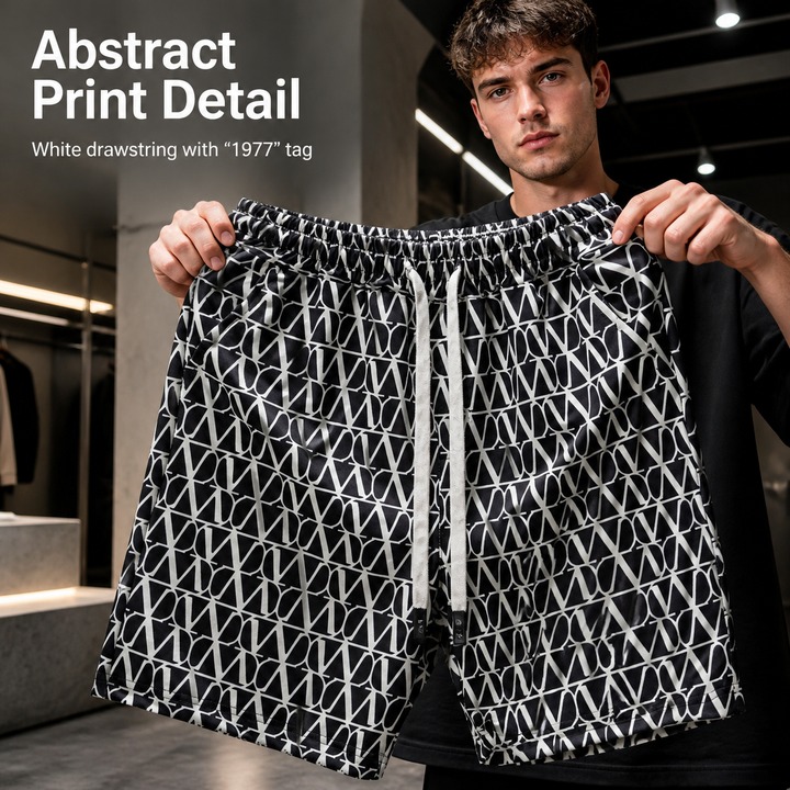 Men's Hawaiian Print Summer Shorts - Lightweight Breathable Quick-Dry Casual Shorts With Cool Touch Fabric For Vacation & Beach_viptrois.com