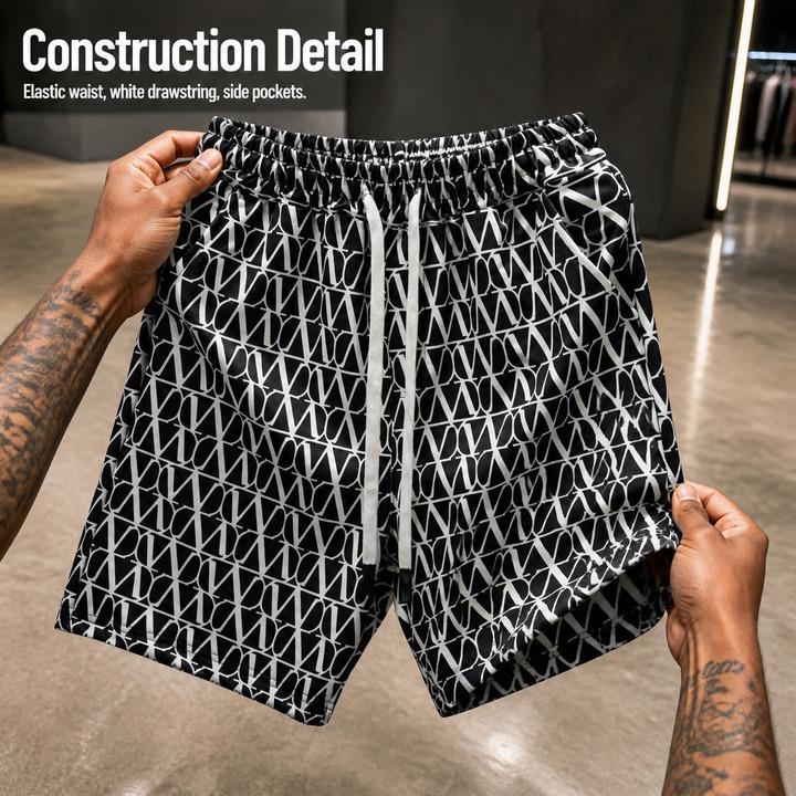 Men's Hawaiian Print Summer Shorts - Lightweight Breathable Quick-Dry Casual Shorts With Cool Touch Fabric For Vacation & Beach_viptrois.com