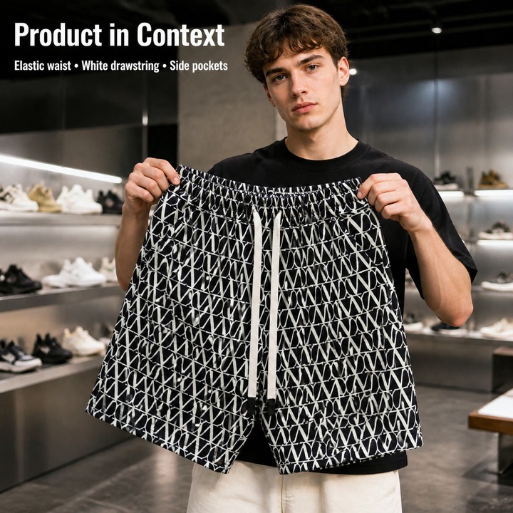 Men's Hawaiian Print Summer Shorts - Lightweight Breathable Quick-Dry Casual Shorts With Cool Touch Fabric For Vacation & Beach_viptrois.com