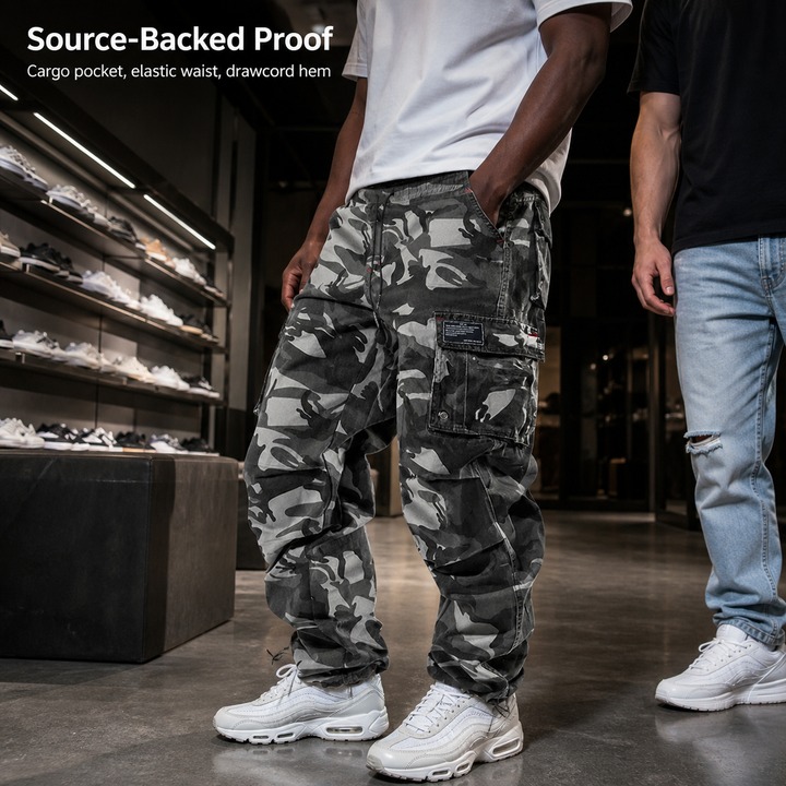 Men's Clothing Spring Autumn Men's Casual Loose Cuff Trousers Multi Pocket Solid Color Workwear For Formal & Casual_viptrois.com