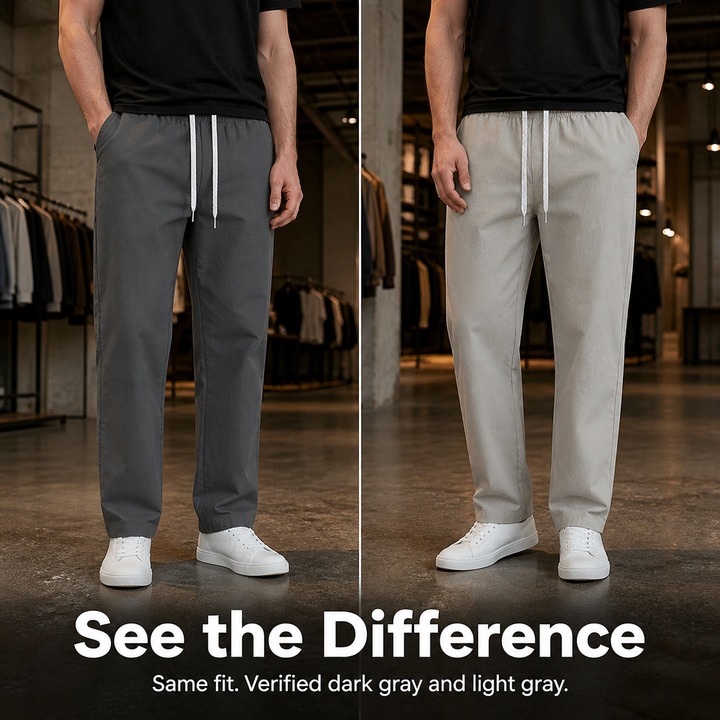 Men's Clothing Summer Men's Commuter Casual Trousers High Street Style Simple Sporty Loose Fit Drawstring Straight Leg Breathable_viptrois.com