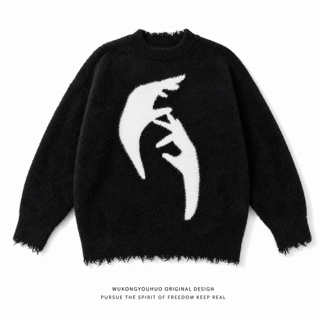 Pull homme col rond style rétro décontracté automne tricot_voghion.com