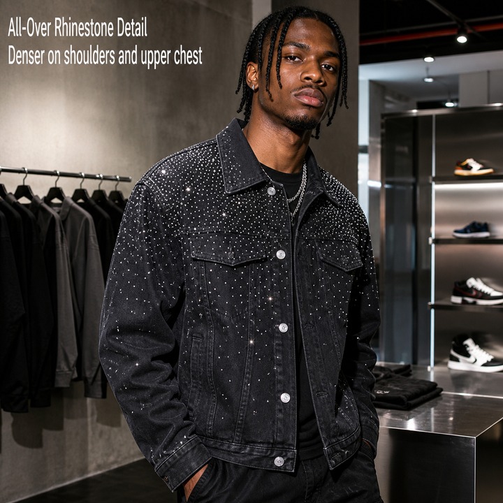 Men's Clothing High End Jacket Men's Spring And Autumn New Hot Diamond Lapel Jacket Men's Fashion Brand Tops_mkmklike.com