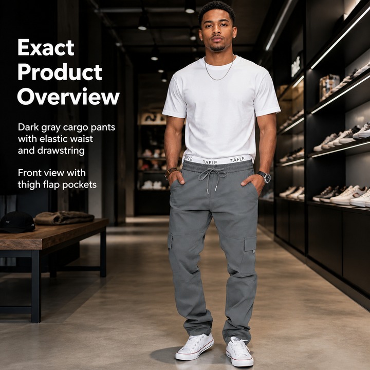 Men's Clothing Men's Twill Cargo Pants Style Multi Pocket Casual Commuting Sports Trousers For Formal & Casual_viptrois.com