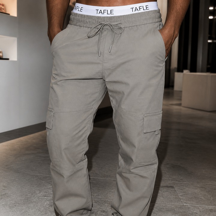 Men's Clothing Men's Twill Cargo Pants Style Multi Pocket Casual Commuting Sports Trousers For Formal & Casual_viptrois.com