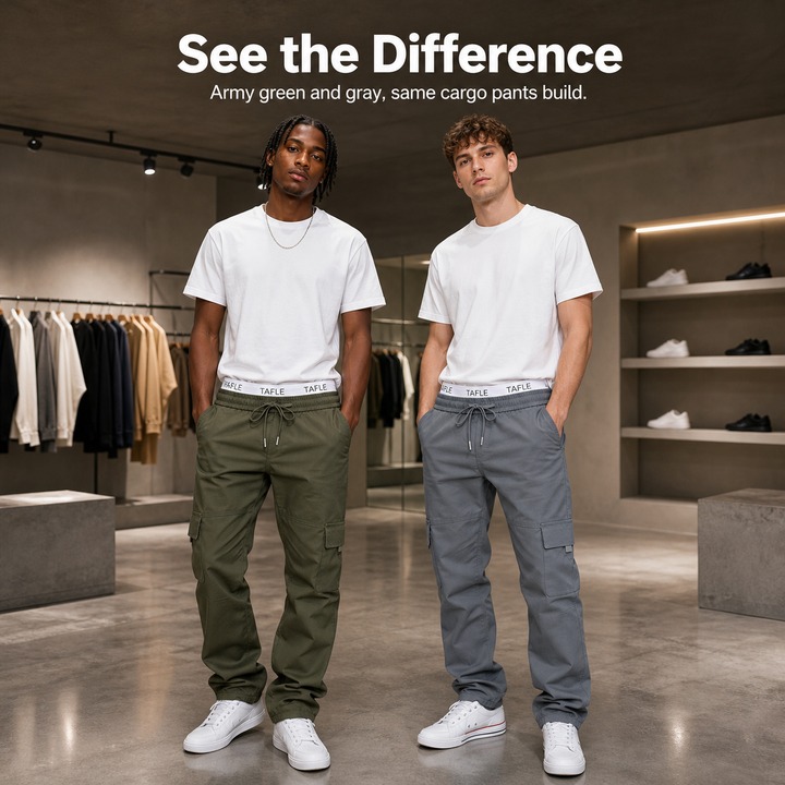 Men's Clothing Men's Twill Cargo Pants Style Multi Pocket Casual Commuting Sports Trousers For Formal & Casual_viptrois.com